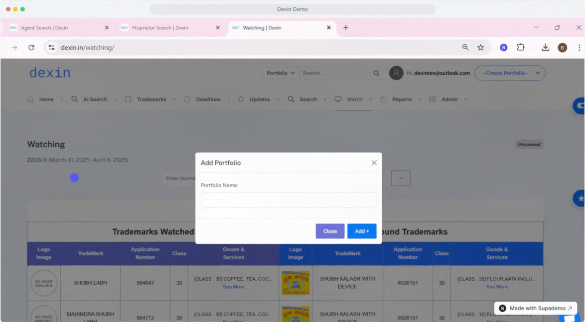 Portfolio Management demonstration