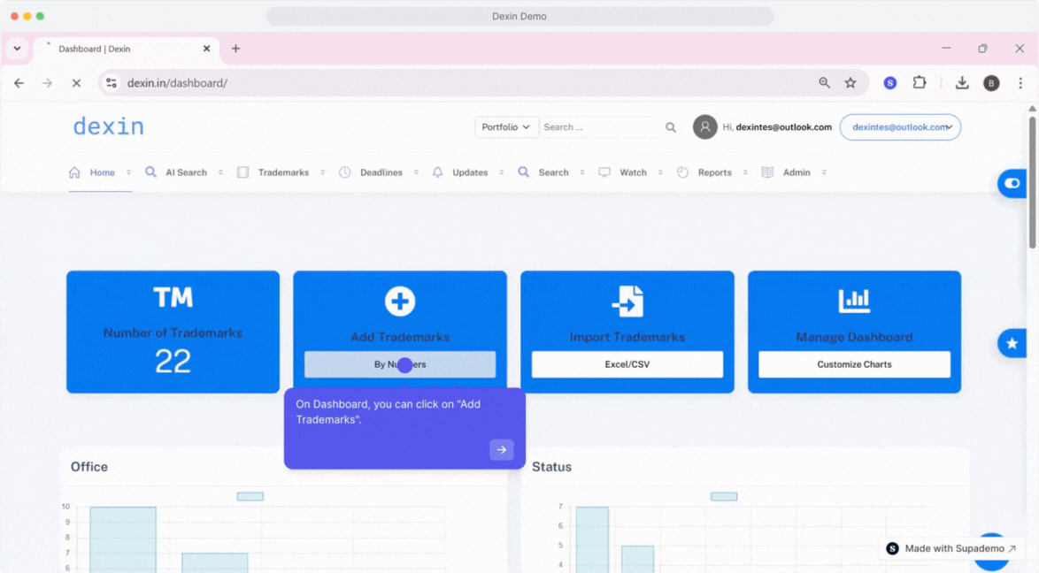 Portfolio Upload demonstration