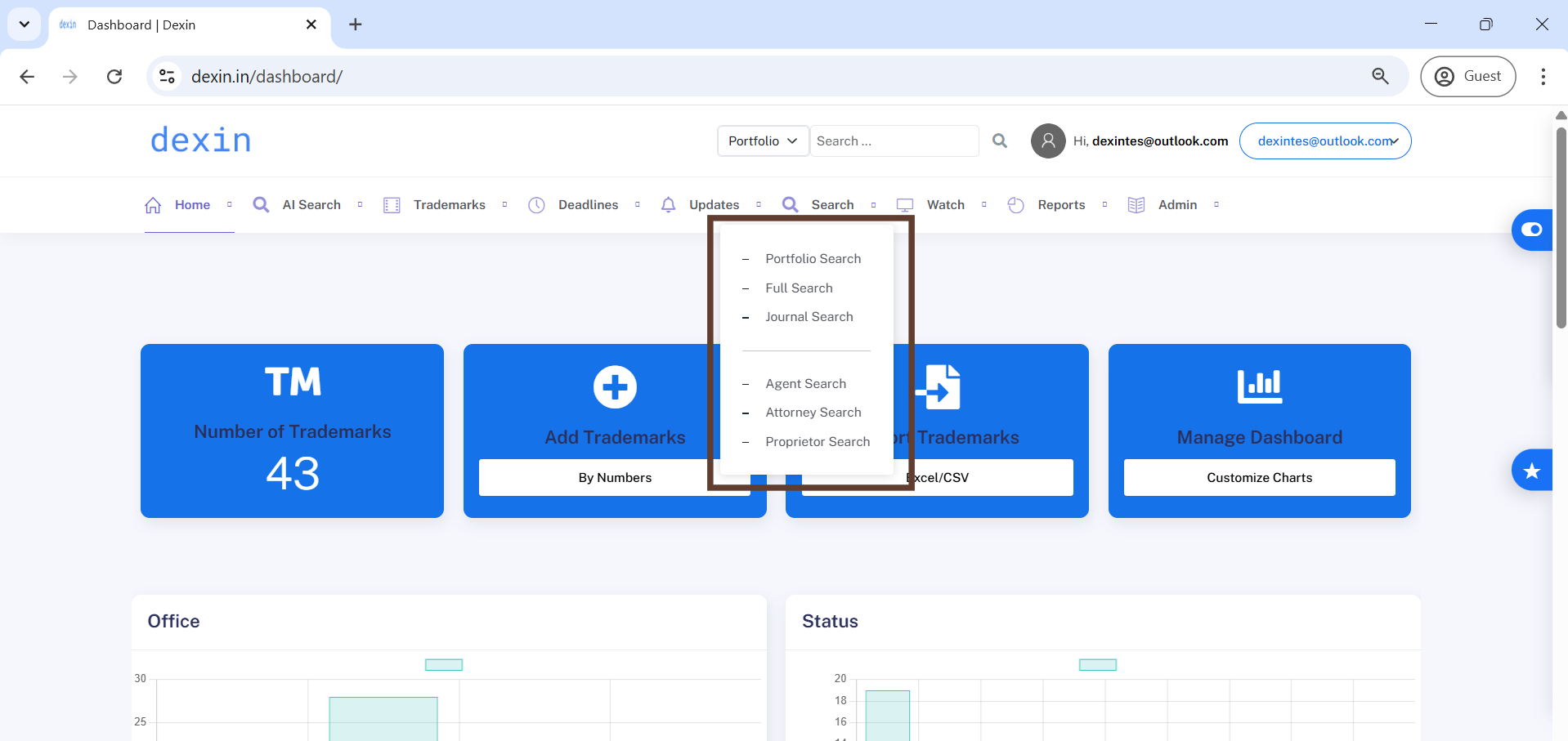 Search Options demonstration